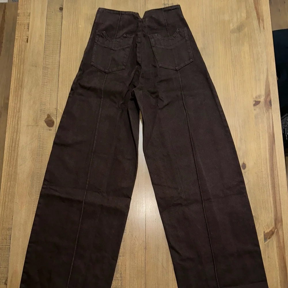 Meshki Dark Brown Wide Leg Jeans - Picture 11 of 14